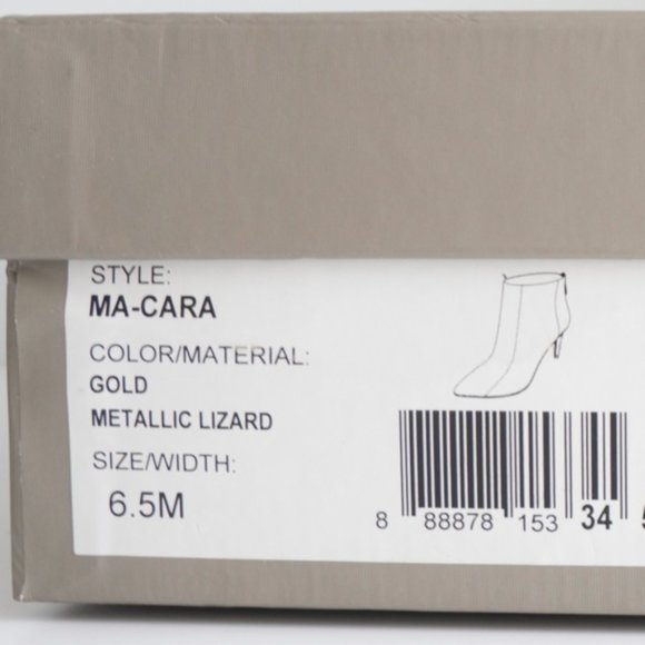 NEW* BCBGMAXAZRIA Runway Cara Bootie Gold Metallic Color Size 6.5 $375 - Picture 7 of 7